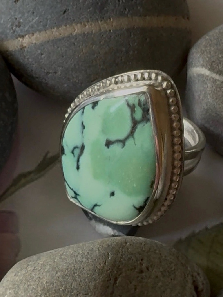 Variscite Solid Sterling Silver Ring New Made By Me